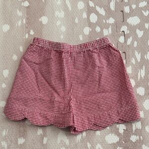 Florence Eiseman Red White Gingham Scalloped Shorts Girls 3T